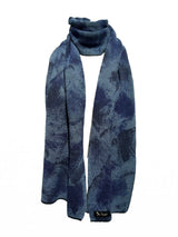 Merino trefill | scarf, Shadowed blue