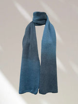 Merino trefill | scarf, silver blue • grey ombre