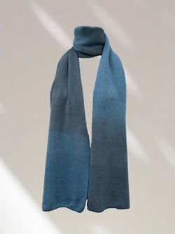 Merino trefill | scarf, silver blue • grey ombre