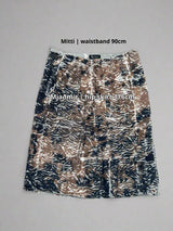 Recycled skirt, beige with brons •black