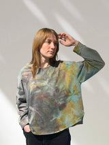 LENA - grey•maroon•lime swirl