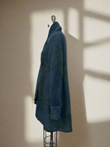 Teppapeysa|Blanket sweater, steel blue