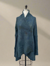 Teppapeysa|Blanket sweater, steel blue