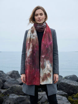 Merino trefill | scarf, terra rossa